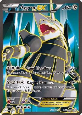 Aggron EX (153 Full Art)/160 - XY  Primal Clash Holofoil