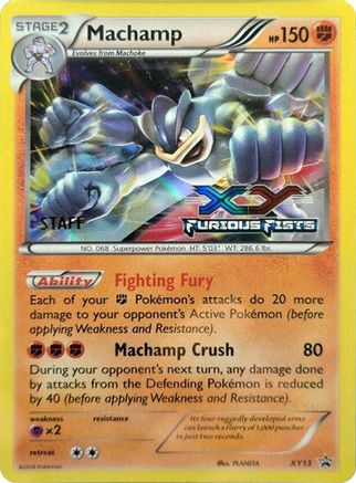 Machamp - XY13 (Prerelease) [Staff] - XY Promos Holofoil