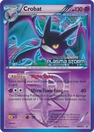 Crobat - BW51 (Team Plasma) (Prerelease) [Staff] - Black and White Promos Holofoil