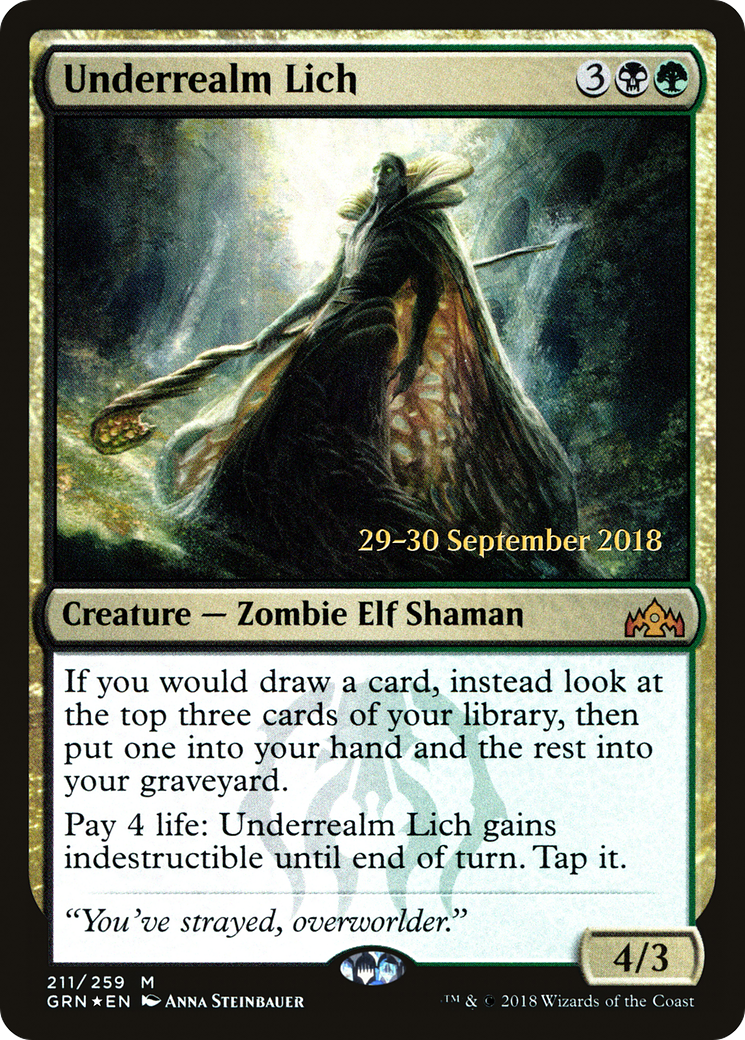 Underrealm Lich (PRE-211) - Guilds of Ravnica Promos Foil