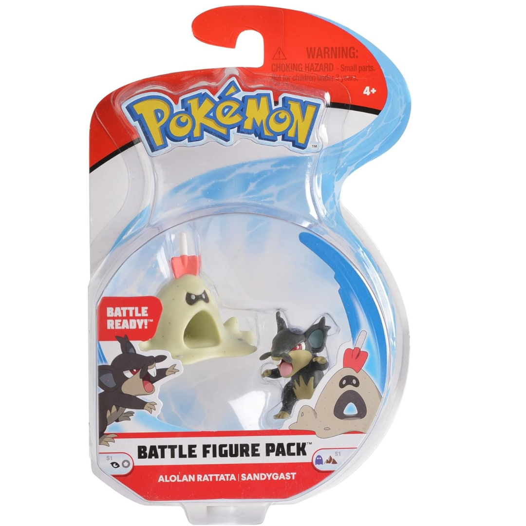 Aloloan Rattata and Sandygast Battle Figure Pack