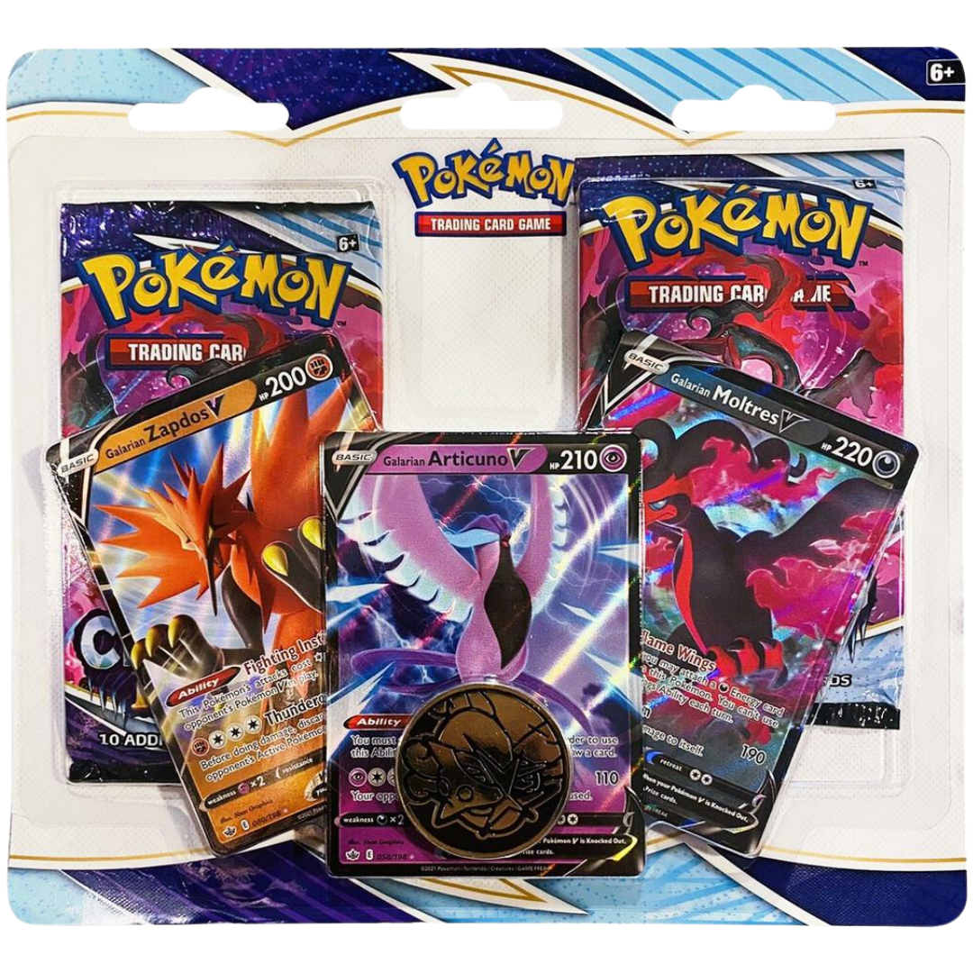 Chilling Reign 2 Pack Blister [Galarian Zapdos V, Articuno V, Moltres V]