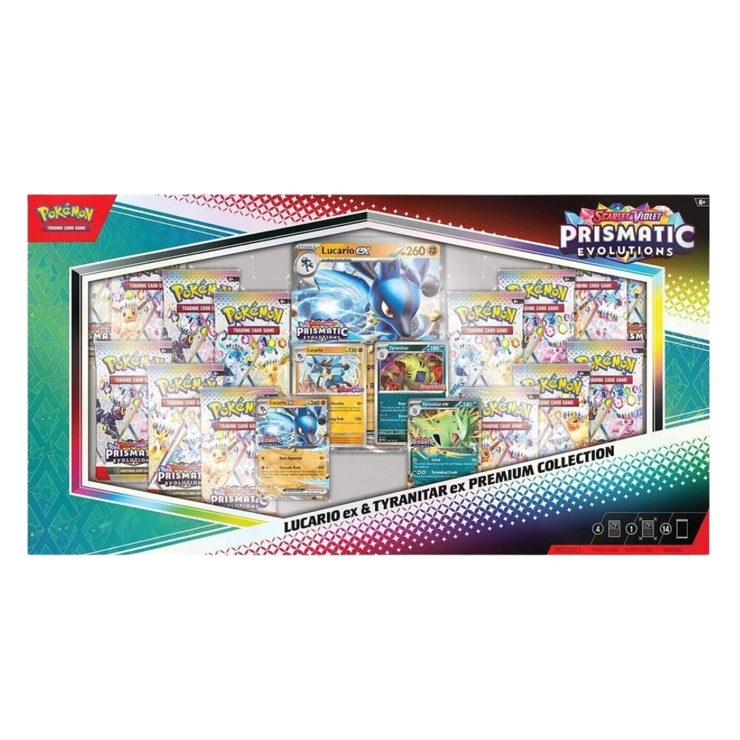Prismatic Evolutions Lucario ex & Tyranitar ex Premium Collection
