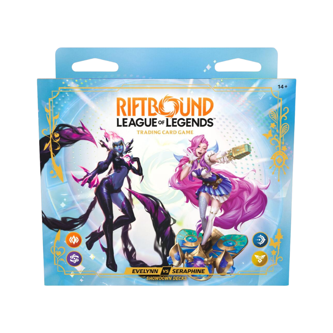 Riftbound Radiance Showdown Desk Evelynn vs Seraphine