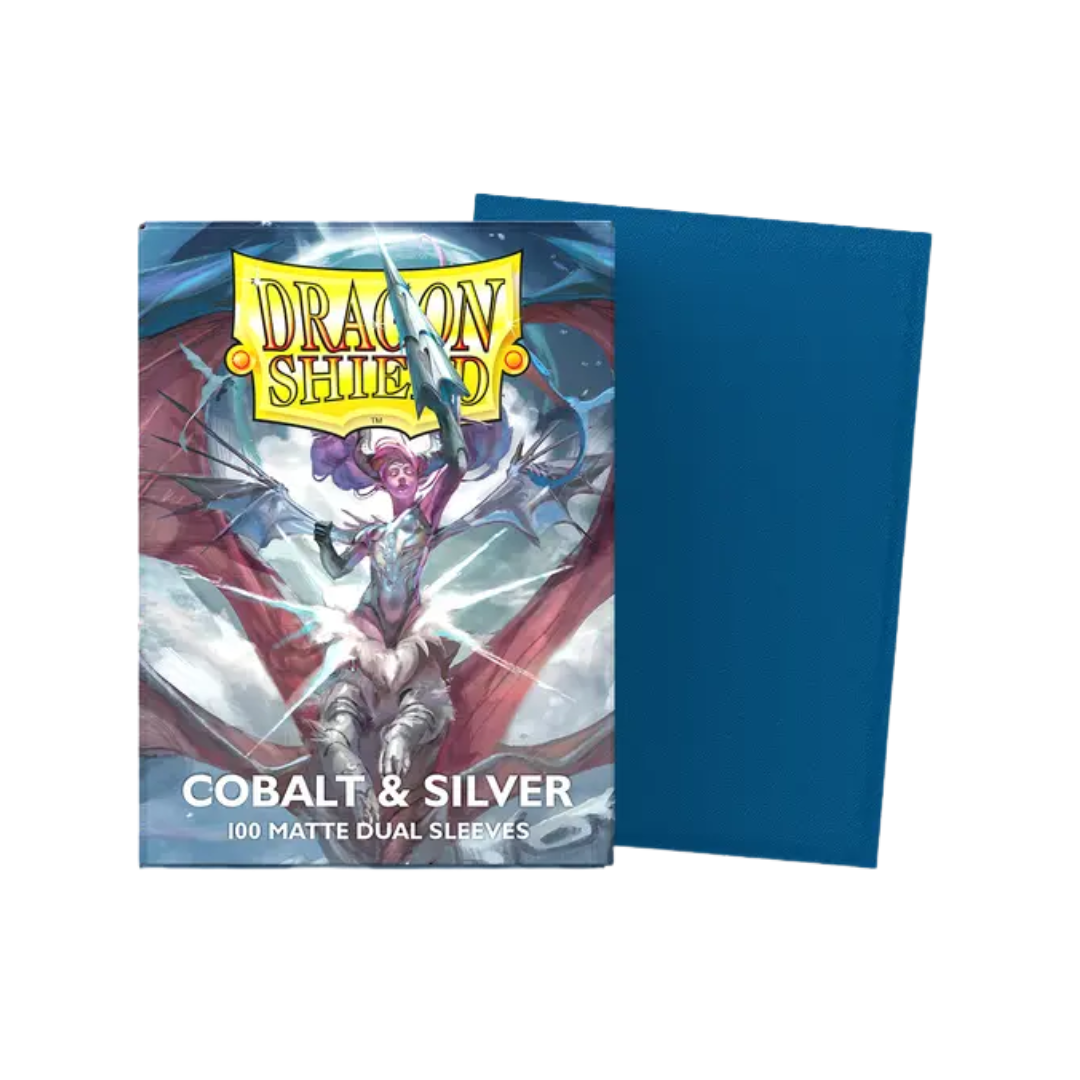 Dragon Shield Cobalt & Silver Dual Matte