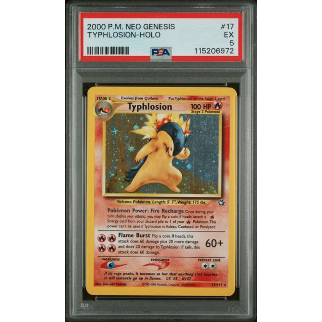 Typhlosion Holo Neo Genesis #17 PSA 5