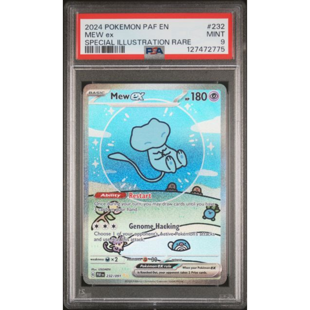 Mew ex Paldean Fates #232 PSA 9