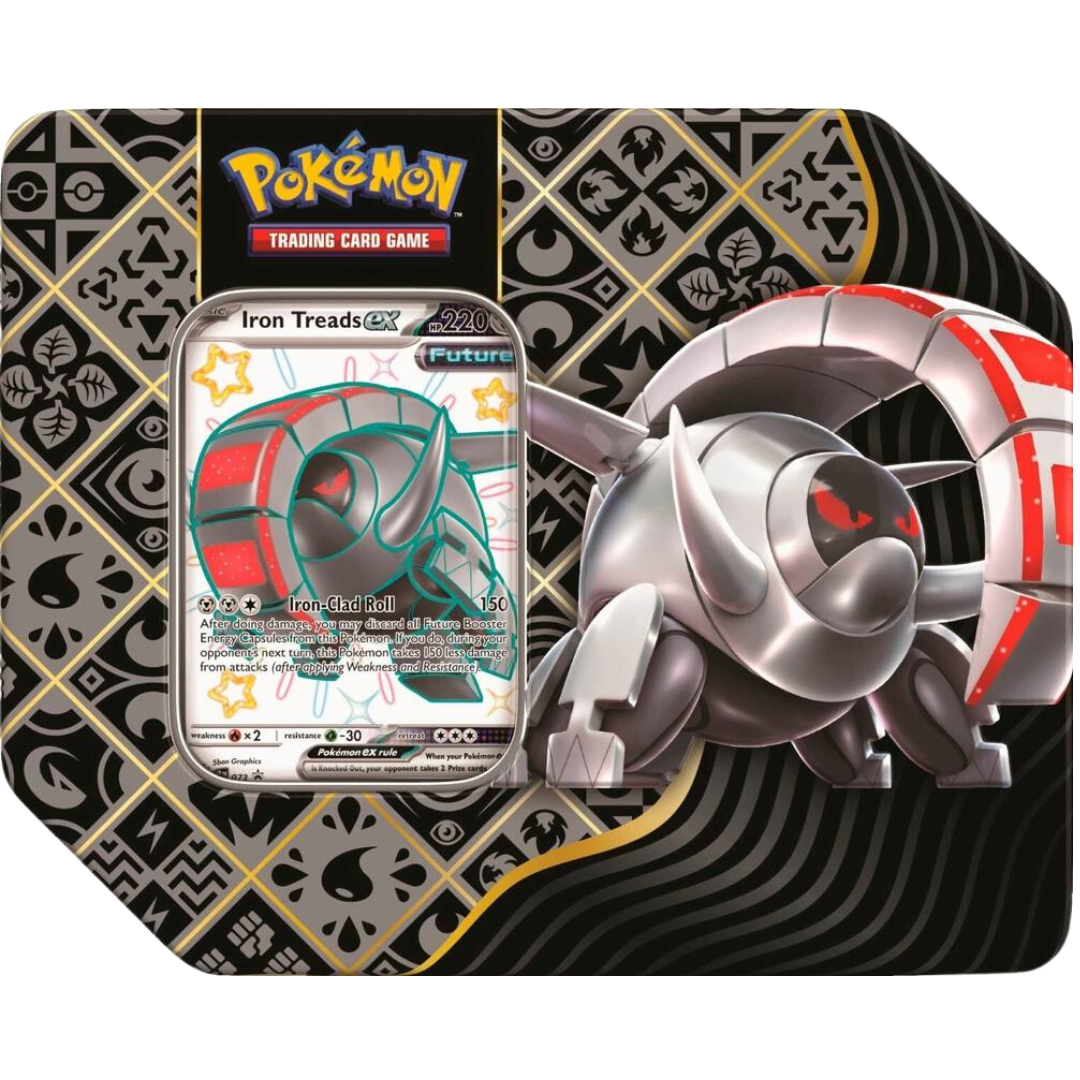 Paldean Fates Tin [Iron Treads Ex] SV: Paldean Fates