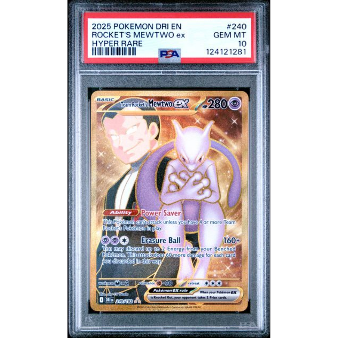 Team Rocket's Mewtwo ex Destined Rivals #240 PSA 10