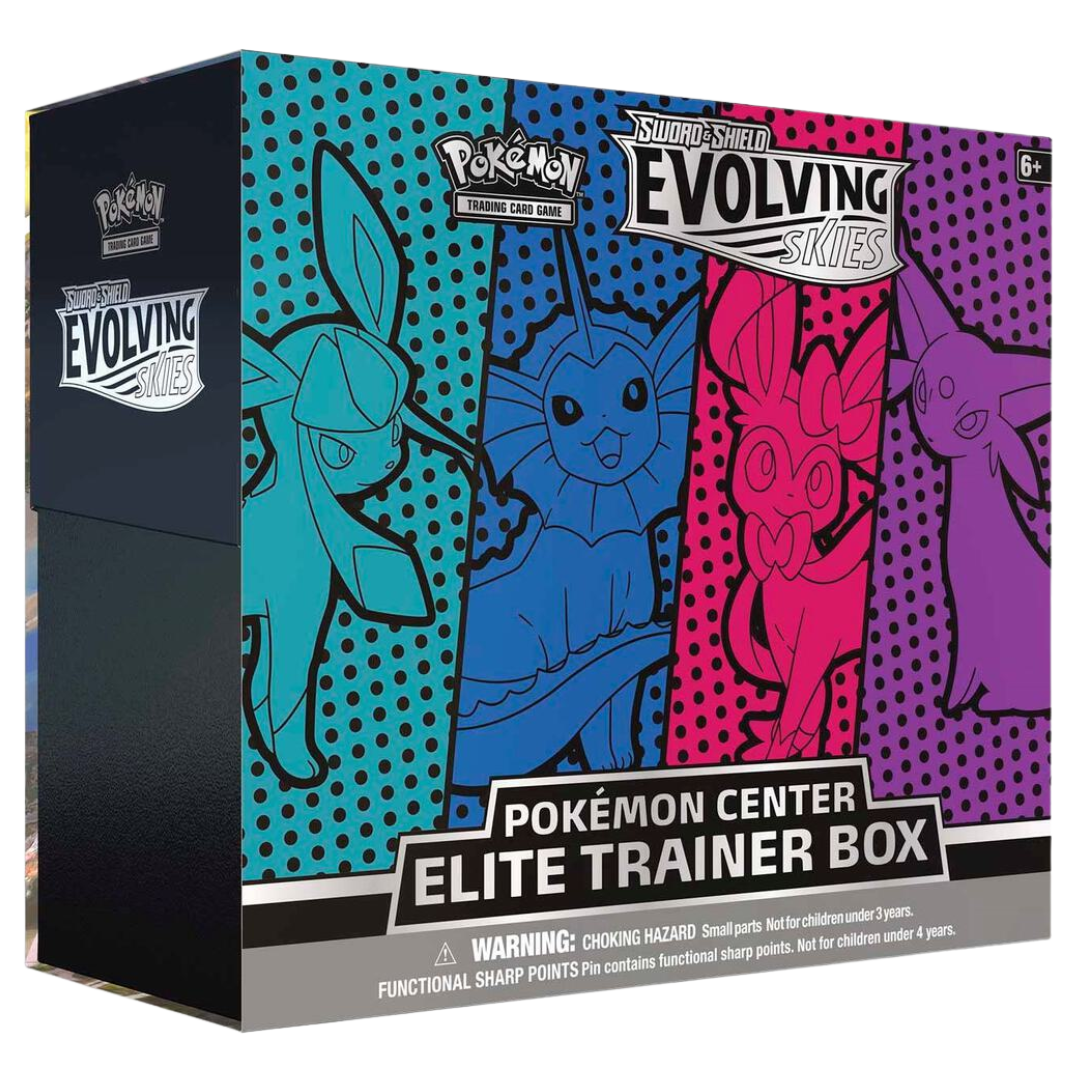 Evolving Skies Pokemon Center Elite Trainer Box (Glaceon, Vaporeon, Sylveon, Espeon)