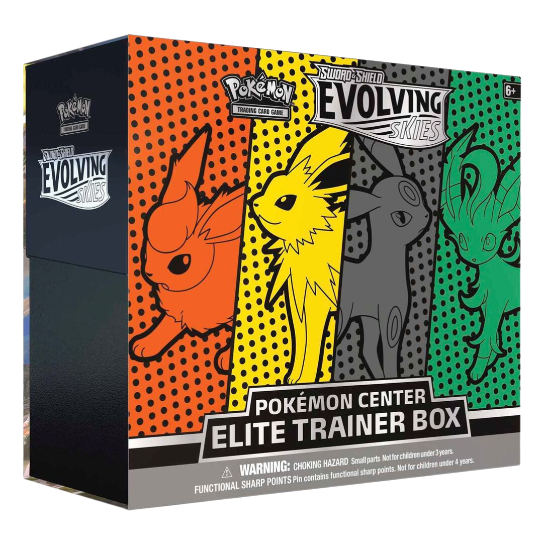 Evolving Skies Pokemon Center Elite Trainer Box (Flareon, Jolteon, Umbreon, Leafeon)