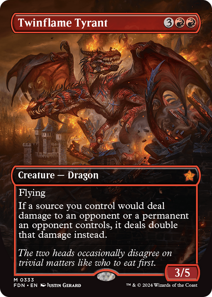 Twinflame Tyrant (Borderless) (FDN-333) - Foundations (Borderless)