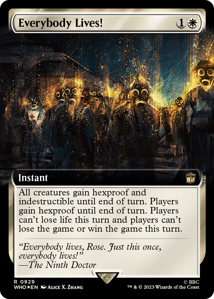 Everybody Lives! (Extended Art) (Surge Foil) (WHO-929) - Doctor Who: (Extended Art) Foil
