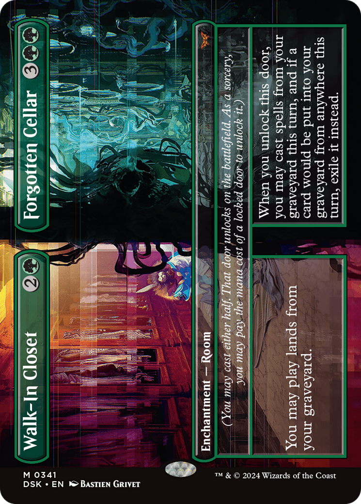 Walk-In Closet // Forgotten Cellar (Borderless) (DSK-341) - Duskmourn: House of Horror (Borderless)