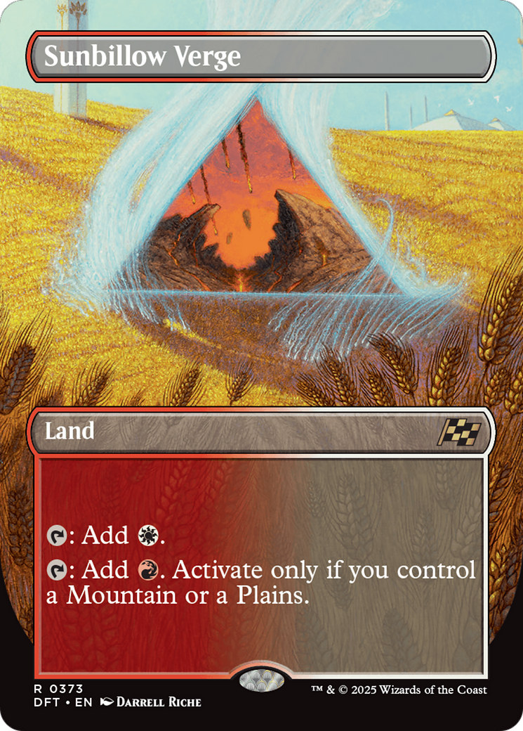 Sunbillow Verge (Borderless) (DFT-373) - Aetherdrift (Borderless) Foil