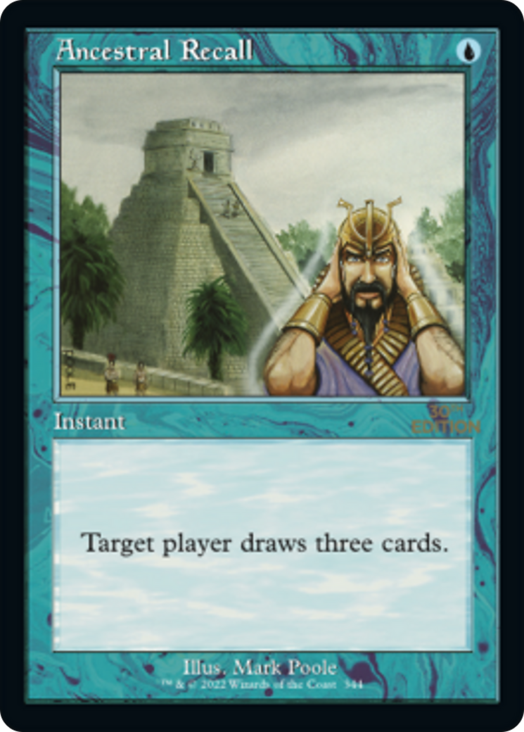 Ancestral Recall (Retro Frame) (30A-344) - 30th Anniversary Edition