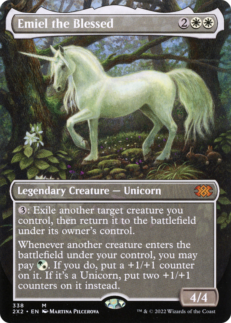 Emiel the Blessed (Borderless) (2X2-338) - Double Masters 2022 (Borderless) Foil