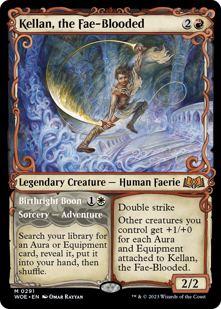 Kellan, the Fae-Blooded (Showcase) (WOE-291) - Wilds of Eldraine: (Showcase)