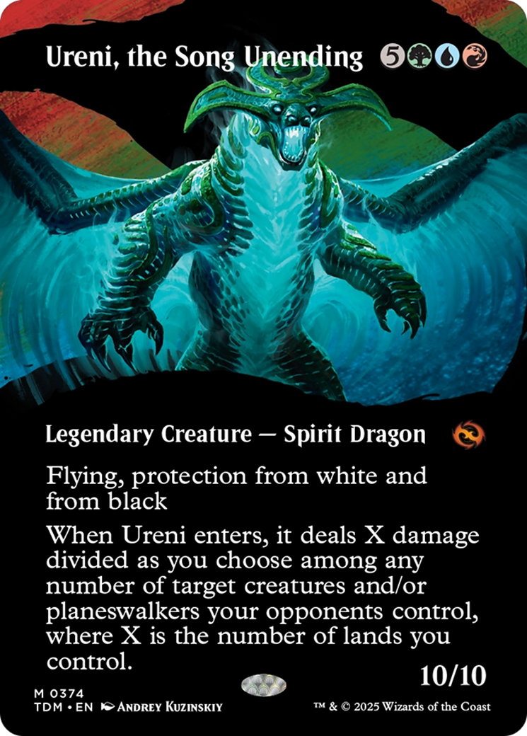 Ureni, the Song Unending (Borderless) (TDM-374) - Tarkir: Dragonstorm: (Showcase) (Borderless) Foil