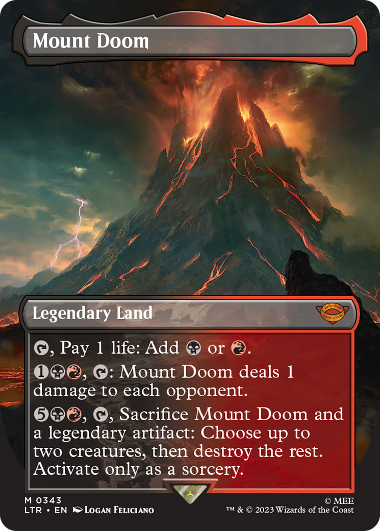 Mount Doom (Borderless) (LTR-343) - The Lord of the Rings: Tales of Middle-earth (Borderless)