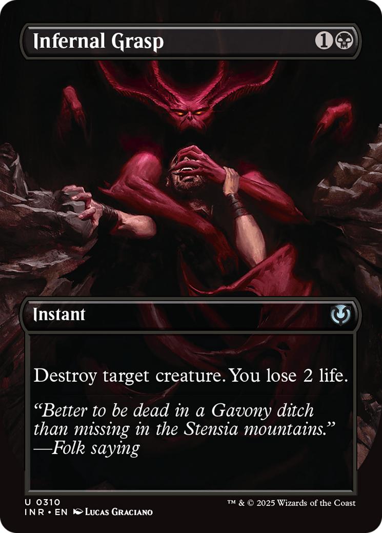 Infernal Grasp (Borderless) (INR-310) - Innistrad Remastered (Borderless) Foil